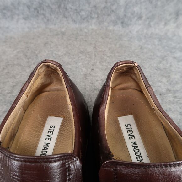Steve Madden Shoes Men 8 Loafer Leather Brown Classic Dress Monda Slip On Formal main image 5